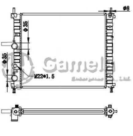 6190620021-T - Radiator-for-FIAT-BRAVA-BRAVO-MAREA-MULTIPLA-1-2-1-4-1-6-95-10-MT-NISSENS-61786A-OEM-46514942-46754746-46809638