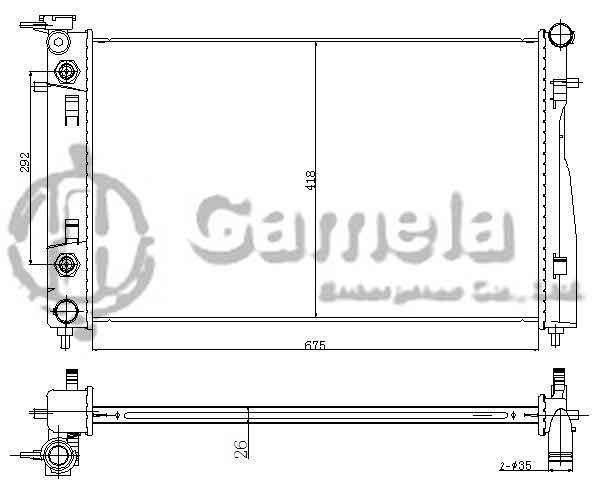 6190812024-T - Radiator-for-HOLDEN-VY-COMMODORE-V6-3-8-00-02-AT-OEM-HOL045PACA2