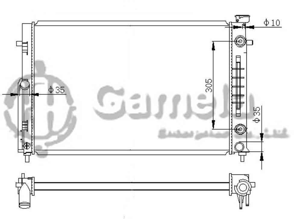 6190812035-T - Radiator-for-HOLDEN-VZ-COMMODORE-V8-5-7-04-06-AT-OEM-HOL055PACA2