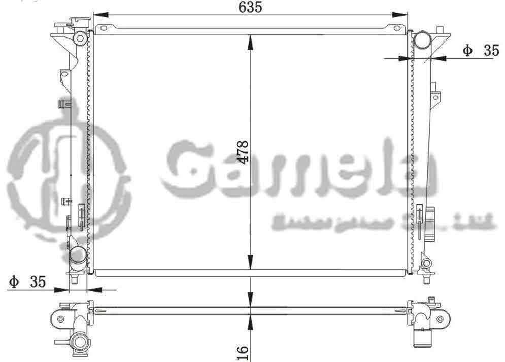 6190825023-T - Radiator-for-HYUNDAI-SONATA-L4-V6-2-4-2-7-06-08-MT-NISSENS-66998-OEM-253103K140-253103E080-DPI-2899MT