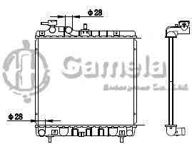 6190825038-T - Radiator-for-HYUNDAI-AMICA-MX-98-1-0I-12V-MT-MT-NISSENS-67500A-OEM-2531002000-2531002100