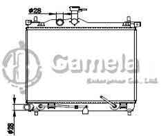 6190825044-T - Radiator-for-HYUNDAI-I1009-AT