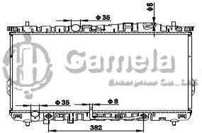 6190825069-T - Radiator-for-HYUNDAI-TRAJET99-AT-NISSENS-67033-OEM-253103A200-253103A201