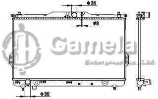 6190825074-T - Radiator-for-HYUNDAI-SANTAFE00-1-8I-2-0RDI-MT-MT-NISSENS-66996