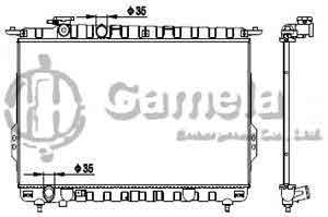 6190825075-T - Radiator-for-HYUNDAI-SONATA-2-0I-2-4I-2-5I-2-7I98-MT-NISSENS-67026-OEM-2531038001