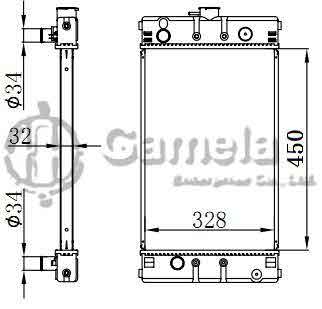 6190919040-T - Radiator-for-ISUZU-Perkins-Generator-TPN440-MT