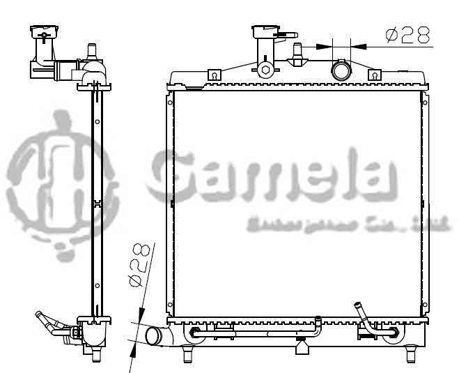 6191109090-T - Radiator-for-KIA-PICANTO-2004-AT-OEM-2531007532-2531007530