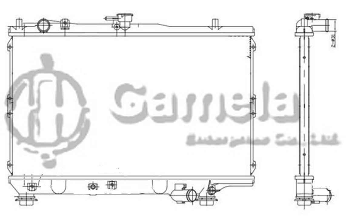 Radiator for KIA SEPHIA L4 1.8 95-97 MT M/T DPI: 2056MT