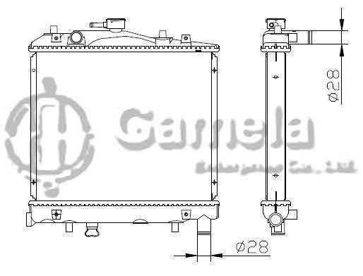 6191109108-T - Radiator-for-KIA-PRIDE-1-1-1-3-93-MT