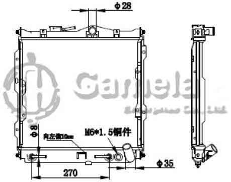 6191302026-T - Radiator-for-MITSUBISHI-COLT-III-1-2-1-5-82-92-AT