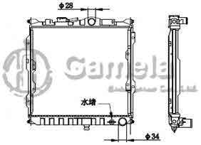 6191302054-T - Radiator-for-MITSUBISHI-K722-MT