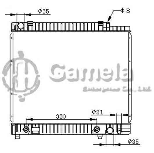 6191304004-T - Radiator-for-MERCEDES-BENZ-300-SERIESL5382-85-AT-OEM-1265010701-1265003503-DPI-473