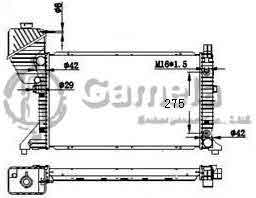 6191304011-T - Radiator-for-MERCEDES-BENZ-SPRINTER-95-06-AT-NISSENS-62597A-OEM-9015003800