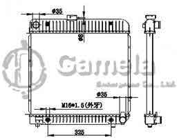 6191304021-T - Radiator-for-MERCEDES-BENZ-W123-200D-280C-L4-2-3-2-4-76-83-AT-NISSENS-62740-OEM-1235000401-1235000703-1235005703-1235003603-DPI-670