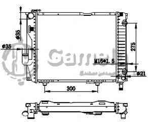 6191304027-T - Radiator-for-MERCEDES-BENZ-W124-260E-360E-87-98-AT-NISSENS-62711-OEM-1245001403-1245001503