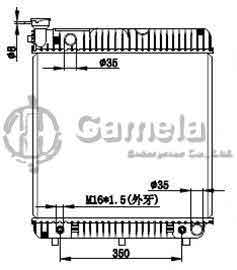 6191304035-T - Radiator-for-MERCEDES-BENZ-BUS-207-209-307-409D-77-96-AT-NISSENS-62632-OEM-6015005503-6015008203-6015007903-6015008603