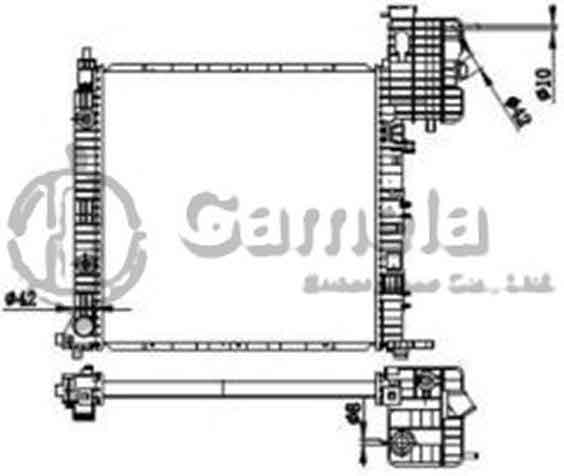 6191304042-T - Radiator-for-MERCEDES-BENZ-V-CLASS-638-VITO-W638-96-03-AT-OEM-6385012801