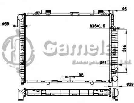 6191304059-T - Radiator-for-MERCEDES-BENZ-W210-E200-E220-95-03-AT-NISSENS-62608A-OEM-2105006003-2105006103-2105006203-DPI-2131