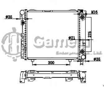 6191304067-T - Radiator-for-MERCEDES-BENZ-W124-E200-93-98-AT-NISSENS-62659-OEM-1245005903-1245006003