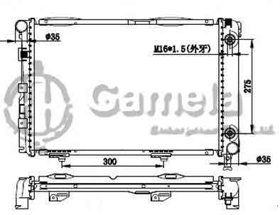 6191304071-T - Radiator-for-MERCEDES-BENZ-W124-200-250D-E20D-84-93-AT-NISSENS-62557A-OEM-1245000503-1245002403