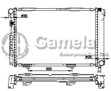 6191304072-T - Radiator-for-MERCEDES-BENZ-W124-200-250D-E20D-84-93-MT-NISSENS-62549A-OEM-1245000403-1245001202-1245002303-1245004903