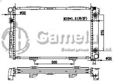 6191304073-T - Radiator-for-MERCEDES-BENZ-W201-190E-2-0-82-93-AT-NISSENS-62670A-OEM-2015004203-2015004103