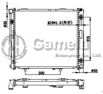 6191304075-T - Radiator-for-MERCEDES-BENZ-W124-E200-250-300D-TD-84-96-AT-NISSENS-62698A-OEM-1245001003-1245002203-1245004403-1245009803