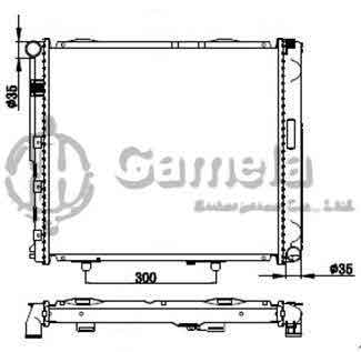 6191304076-T - Radiator-for-MERCEDES-BENZ-W124-E200-250-300D-TD-84-96-MT-NISSENS-62697A-OEM-1245000903-1245002103-1245009503