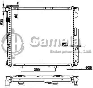 6191304078-T - Radiator-for-MERCEDES-BENZ-W124-250D-E250D-E300D-93-96-MT-NISSENS-62696A-OEM-1245001702-1245001902-1245007503-DPI-1820MT