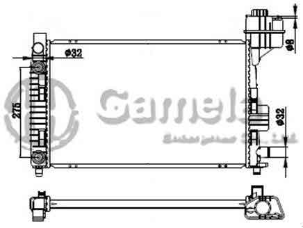 6191304093-T - Radiator-for-MERCEDES-BENZ-W168-A140-A160-A190-97-04-AT-NISSENS-62661A-OEM-1685000302-1685000602-1685002002-1685000202