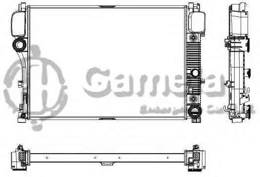 6191304103-T - Radiator-for-MERCEDES-BENZ-C-CLASS-W204-05-AT-NISSENS-67107A-OEM-2215002603-2215000003-2215000203-2215000503-2215003103