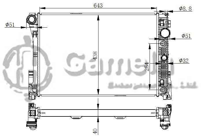 6191304107-T - Radiator-for-MERCEDES-BENZ-AT