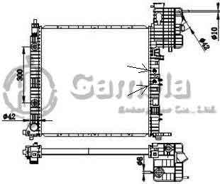 6191304113-T - Radiator-for-MERCEDES-BENZ-V-CLASS-W638-96-03-AT-NISSENS-62561A-OEM-6385012101-6385012201-6385011901-6385012801-6385012001