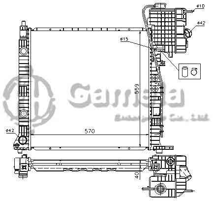 6191304119-T - Radiator-for-MERCEDES-BENZ-V-CLASS-W638-96-MT-OEM-6385012701-6385013001