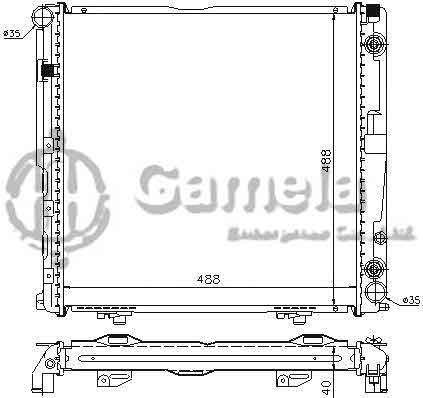 6191304121-T - Radiator-for-MERCEDES-BENZ-E-CLASS-124W-S-C-A-93-98-AT-NISSENS-62763A-OEM-1245006303-1245006202