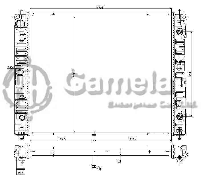 6191304122-T - Radiator-for-MERCEDES-BENZ-R004-Shuang-Long-AT