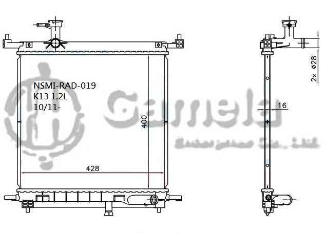 6191419101-T - Radiator-for-NISSAN-MARCH-MICRA-1-2-2010-MT-NISSENS-68770-OEM-214101HC1A