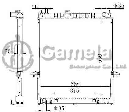 6191419258-T - Radiator-for-NISSAN-AT
