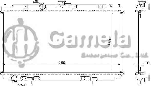 6191419263-T - Radiator-for-NISSAN-PRIMERA-2-0-02-MT-NISSENS-67346A-OEM-21410AV600