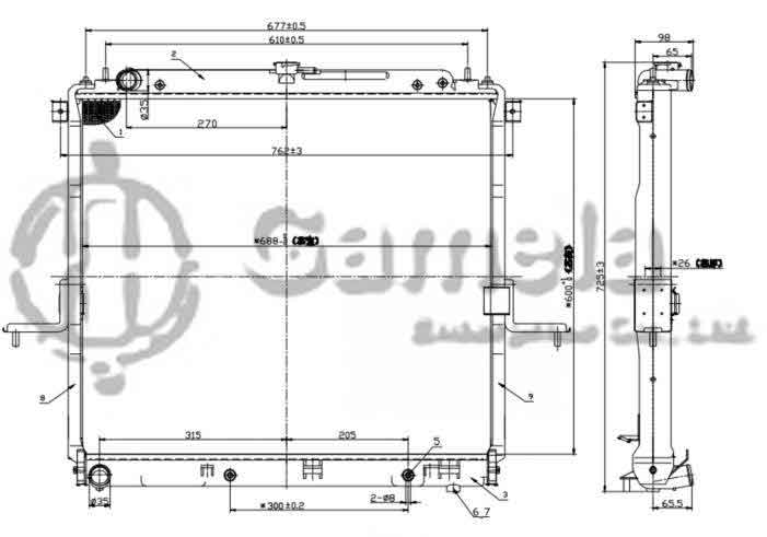 6191419277-T - Radiator-for-NISSAN-NAVARA-05-06-AT