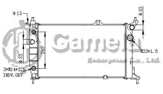 6191516002-T - Radiator-for-OPEL-ASTRA-F-1-6-1-8-2-0i-1991-AT-NISSENS-63253A-OEM-1300109-1300148-52455010-52459348