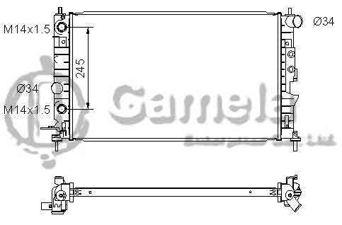 6191516007-T - Radiator-for-OPEL-VECTRA-B-16V-TD-1-8-2-0-2-2i-95-03-A-M-NISSENS-63077A-OEM-1300223-1300159-1300160-1300221-24402888