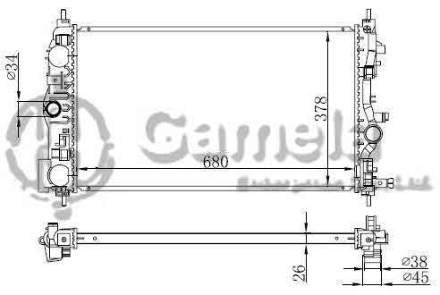 6191516015-T - Radiator-for-OPEL-ASTRA-J-2-0-CDTI-09-MT-NISSENS-630722