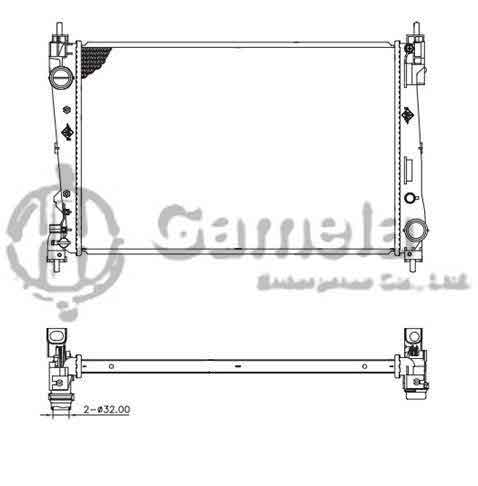 6191516025-T - Radiator-for-OPEL-CORSA-D-1-3TDi-2006-MT-NISSENS-61916-OEM-1300415-1300296-1300287-51896964