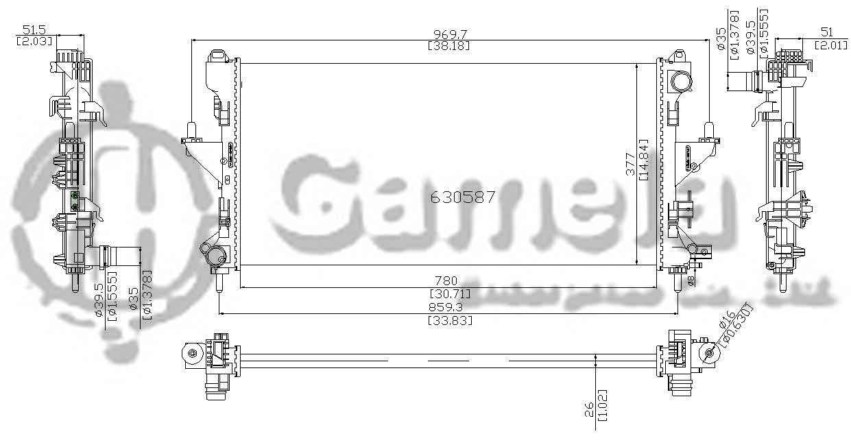 6191516026-T - Radiator-for-OPEL-MT