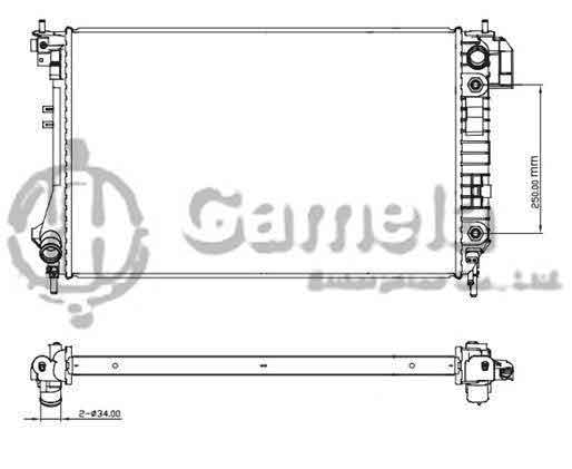 6191516032-T - Radiator-for-OPEL-VECTRA-C-SIGNUM-16V-24V2-2-3-2i-02-AT-NISSENS-63023A-OEM-1300247-244186344-1300274-51770411