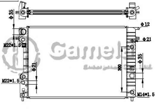 6191516037-T - Radiator-for-OPEL-OMEGA-B-94-03-AT-NISSENS-63073A-OEM-52463049-52463050-52482600-6302006