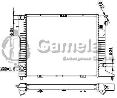 6191516054-T - Radiator-for-OPEL-OMEGA-2-6i-86-94-MT-NISSENS-63049-OEM-1300095-90324896