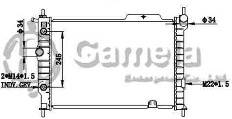 6191516055-T - Radiator-for-OPEL-ASTRA-F-1-4i-16V-1389-14XE-91-97-AT-NISSENS-63061-OEM-1300132-1300111-1302111