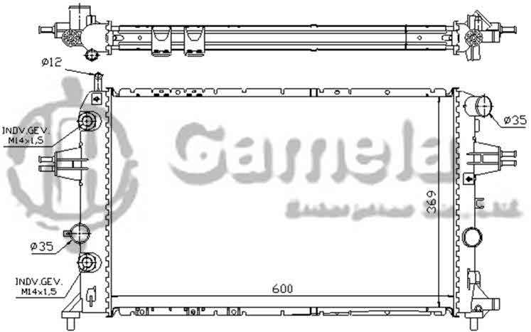 6191516059-T - Radiator-for-OPEL